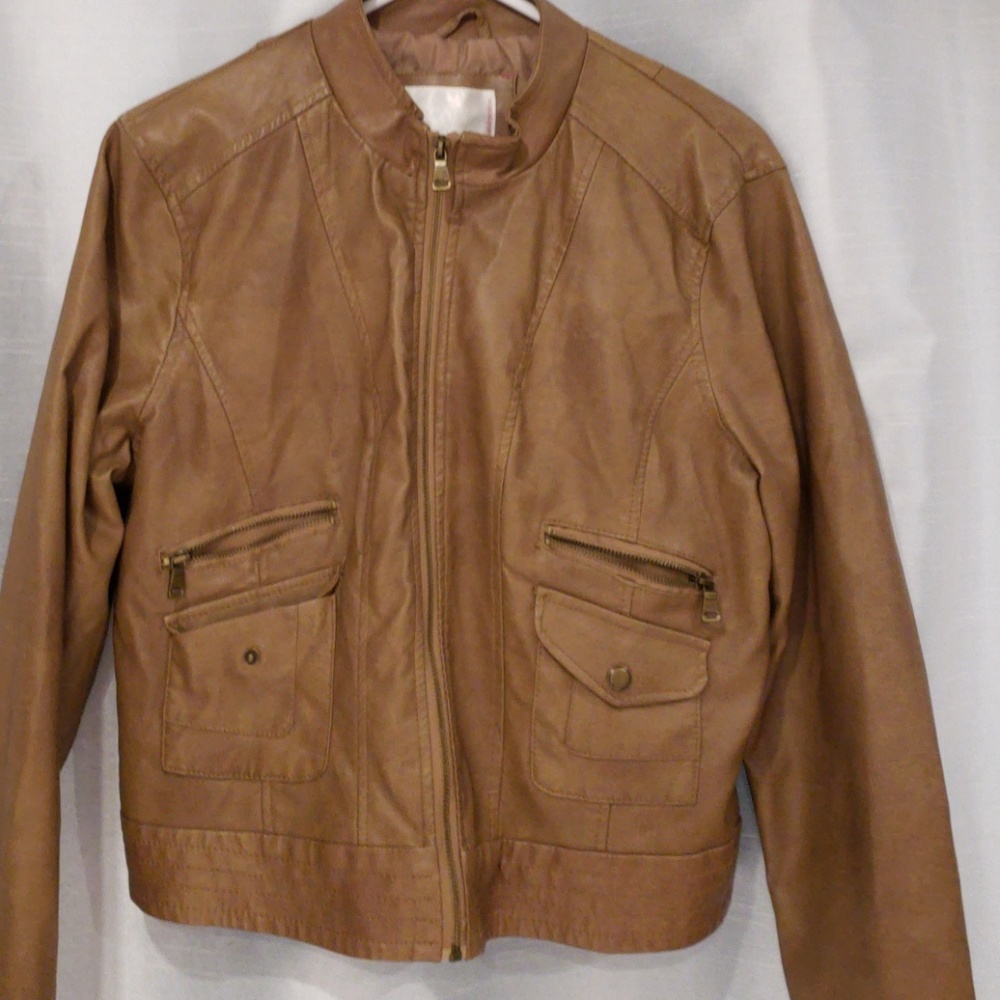 TAN LEATHER COAT